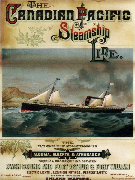 Vintage Shipping Poster: Canadian Pacific Steamship Line