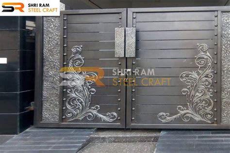 Wrought Iron Main Gates, Modern Iron Gates Design for Home In India | Shri Ram Steel Craft ...