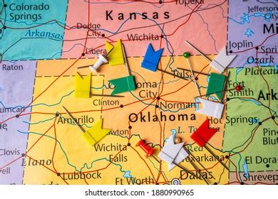 Oklahoma On Map Usa Stock Photo (Edit Now) 1880990965