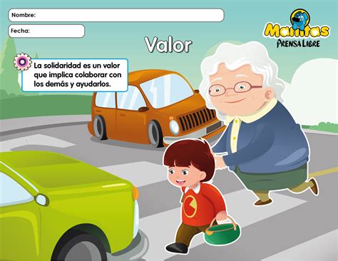 lamina valores la solidaridad - Orientación Andújar - Recursos Educativos