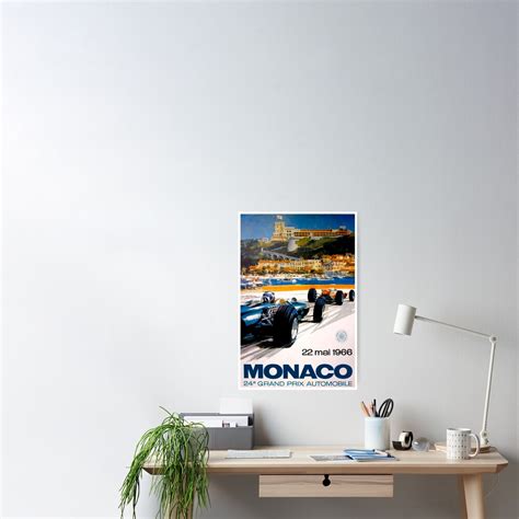 "MONACO GRAND PRIX; Vintage 1966 Auto Racing Print" Poster for Sale by ...