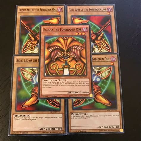 YUGIOH: EXODIA THE FORBIDDEN ONE 5 CARD SET 1ST EDITION LDK2 COMPLETE ...