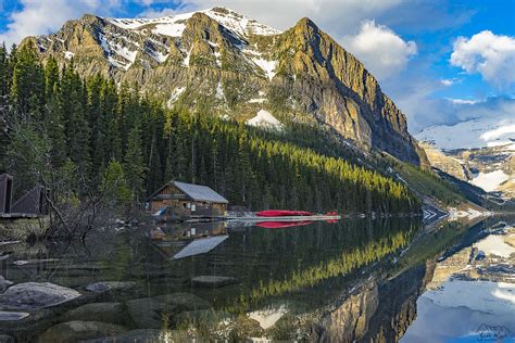 Sunrise at Lake Louise in Banff National Park, Alberta, Canada. Possibly the most beautiful ...