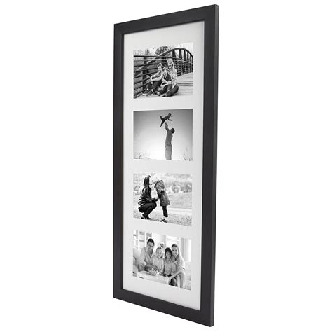 Americanflat Black Collage Picture Frame with 4 Openings - Made for 4x6 ...