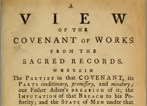 The Doctrine Of The Covenant Of Works Comes From Scripture | The Heidelblog