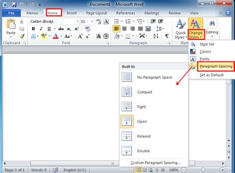 Where is the Paragraph Spacing in Word 2007, 2010, 2013, 2016, 2019 and 365