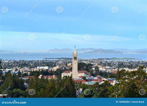 University of California Campus Aerial Stock Photo - Image of clock ...