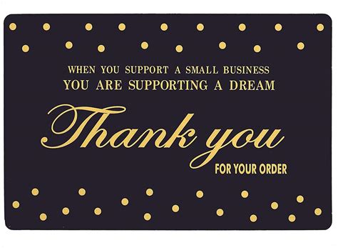 Buy Thank You Cards Small Business - Pack of 100 ( Business Card Sized ) - Thank You for Your ...