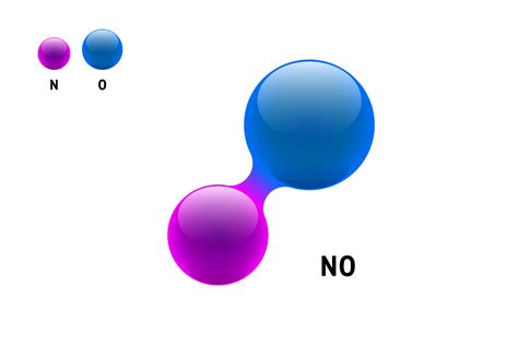 modelo de química molécula de óxido de nitrógeno sin fórmula de ...