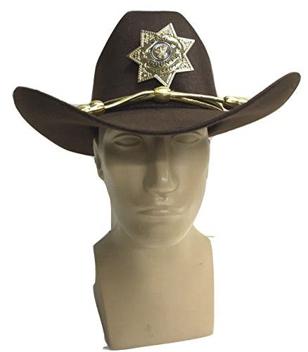 Buy King County Sheriff Hat Badge Brown Lined Cowboy Western Gold Cord ...