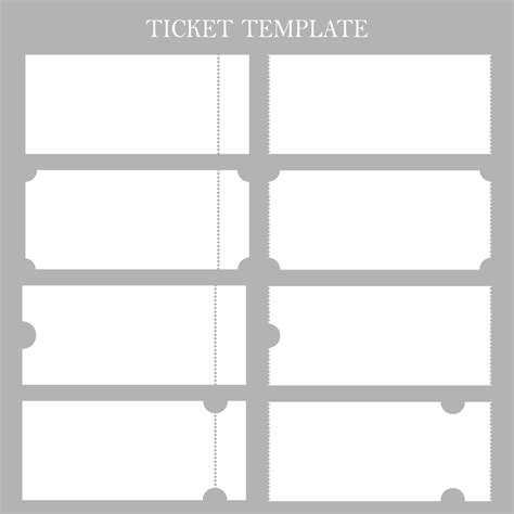 Set blank ticket template. Concert ticket, lottery coupons. coupon ...