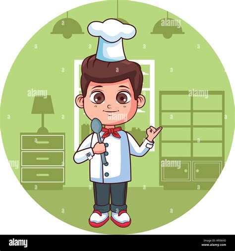 Chef boy cartoon Stock Vector Image & Art - Alamy