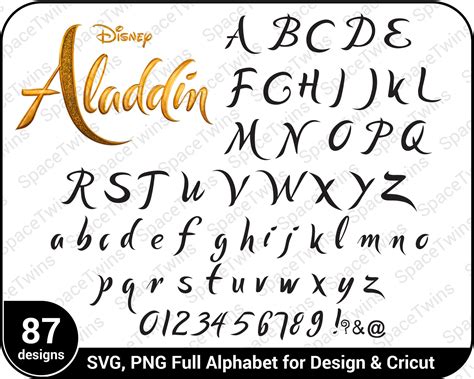 Aladdin Font Svg Aladdin Font Aladdin Letters Aladdin | Etsy