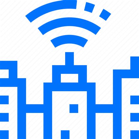 Building, city, network, smart, technology, wifi, wireless icon