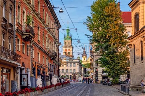 Lviv city historical Old town, Ukraine - GlobePhotos - royalty free ...