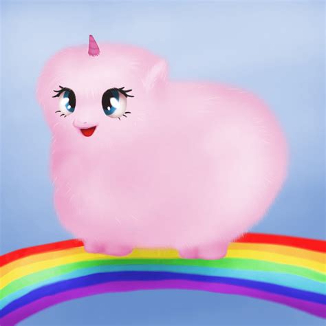 Pink Fluffy Unicorns Dancing On Rainbows