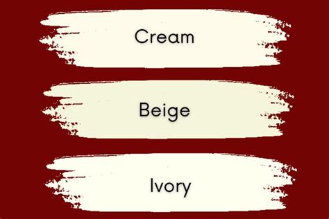 Cream vs Beige vs Ivory: How Do These Colors Compare ...