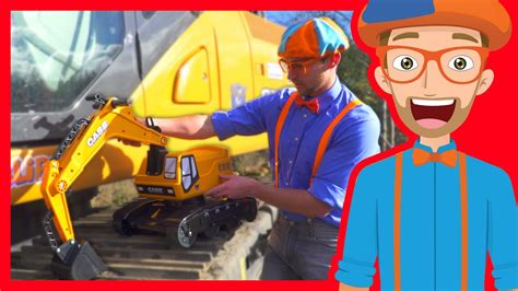 Learn about Diggers for Children with Blippi | Parts of an Excavator - YouTube