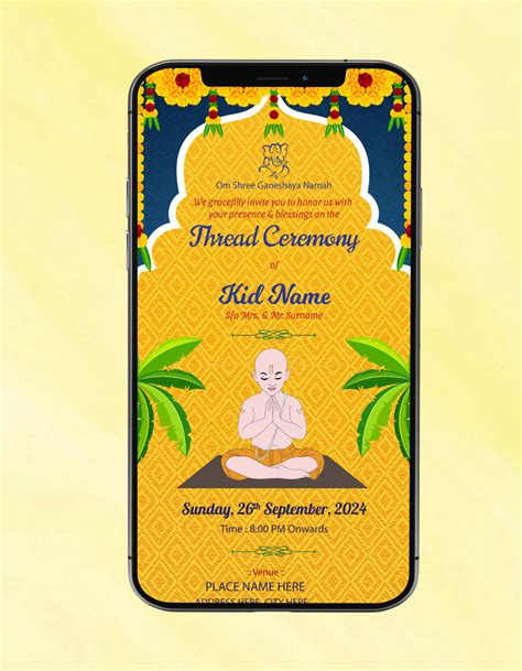 Thread Ceremony Invitation