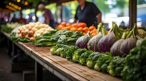 Premium Photo | A farmers market full of organic produce supporting ...