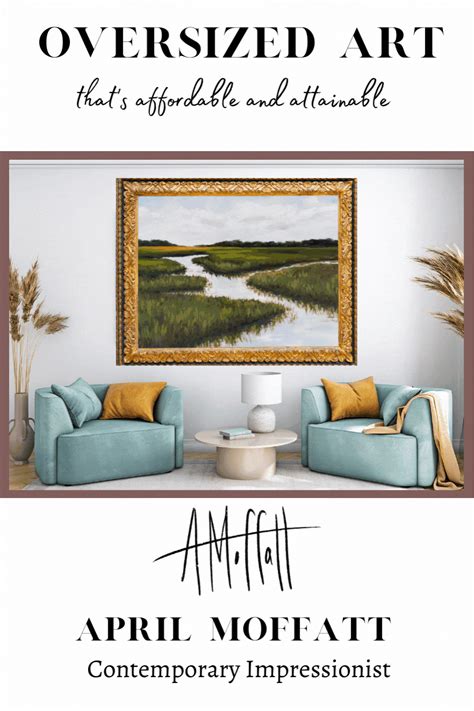 an advertisement for the artful contemporary home decor show, featuring two couches and a painting