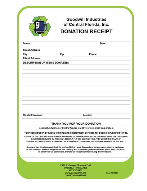 6+ Free Donation Receipt Templates