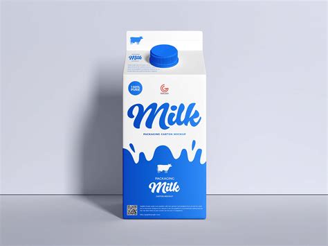 Free Milk Carton Packaging Mockup (PSD)