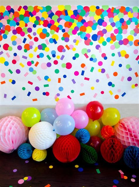 DIY Homemade Confetti Backdrop by Lindi Haws of Love The Day