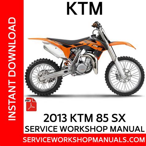 KTM 85 SX 2015 Service Workshop Manual - Service Workshop Manuals