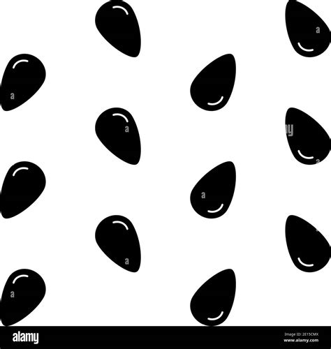 Watermelon seeds seamless repeating pattern in silhouette vector design ...