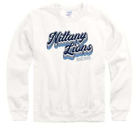 Penn State Nittany Lions Script Crewneck Sweatshirt White Nittany Lions ...