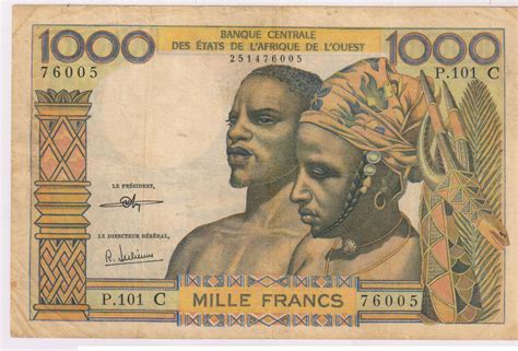 BURKINA FASO / UPPER VOLTA W A S -1000 francs 1972, High CV sign currency note - KB Coins ...