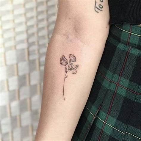 Top 50+ unique sweet pea flower tattoo ideas – Surprise with second tattoo – Amazing Xanh