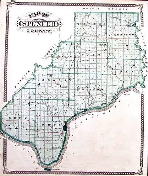 Map of Spencer County, Indiana - Art Source International