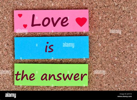 Love is the answer hi-res stock photography and images - Alamy