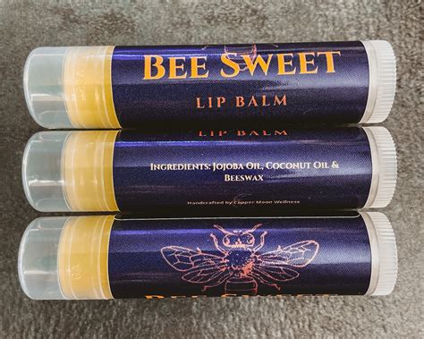 Bee Sweet Lip Balm Lip Balm Set of 3 Natural Beeswax Lip | Etsy