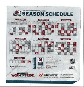 Colorado Avalanche 2023 - 2024 Schedule