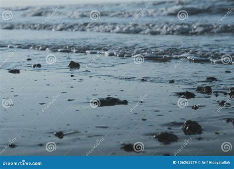 The Small Waves on the Beach Stock Image - Image of background ...