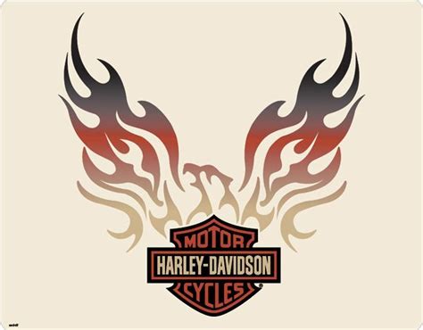 Harley-Davidson Eagle Flames | LOGOS HARLEY-DAVIDSON | Pinterest ...