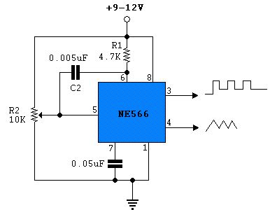 Simple Function Generator Circuit Diagram using NE566 | Diagram SOlution