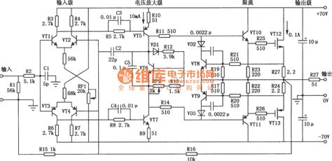 High voltage high exchange rate power amplifier circuit diagram ...