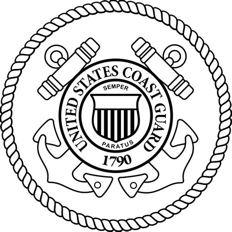 DXF US Coast Guard Seal SVG Dxf File Good for Use on Cnc Machines, Lasers Plasma Routers Vinyl ...