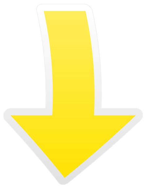 Yellow Arrow Down Transparent PNG Clip Art Image | Gallery Yopriceville ...