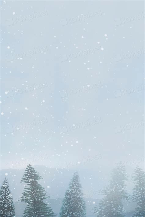 Snowy pine tree design space | Premium Photo - rawpixel