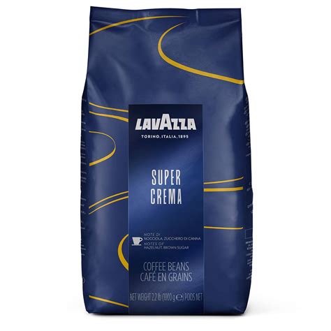 Lavazza Super Crema Whole Bean Coffee Blend, Medium Espresso Roast, 2.2 Pound (Pack of 1 ...
