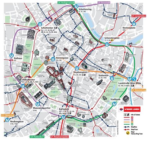 Vienna city center map - Ontheworldmap.com