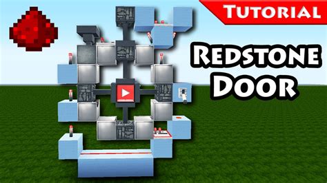 Minecraft: Easy, unique 3x3 redstone door tutorial/ for modern houses ...