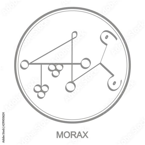 Vector icon with symbol of demon Morax. Sigil of Demon Morax Stock ...