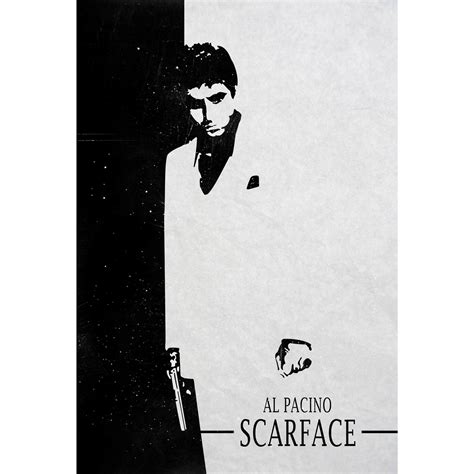 SCARFACE, MINIMALIST MOVIE POSTER | Scarface, Minimalist movie poster, Black and white posters