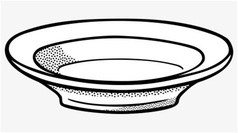 Lineart Clip Arts - Dish Clipart Black And White, HD Png Download , Transparent Png Image - PNGitem